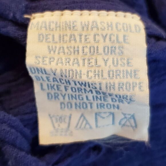 Resorts Plus Womens Sz Large True Blue Crepe Pants Drawstring - Picture 9 of 9